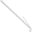 Silver Double Link Curb & Padlock Charm Bracelet