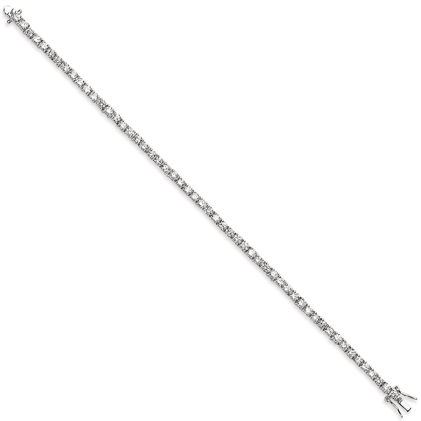 Silver Cubic Zirconia Tennis Bracelet - Silver