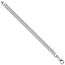 Silver 7.5mm Double Tight Link Curb Bracelet