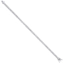 Silver 4.7mm Rubover 3.7mm Cubic Zirconia Tennis Bracelet
