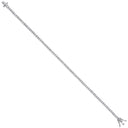 Silver High Cubic Zirconia Setting 2.6mm Tennis Bracelet