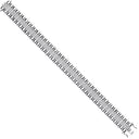 Silver 15mm Fancy Cubic Zirconia Link Gents Bracelet
