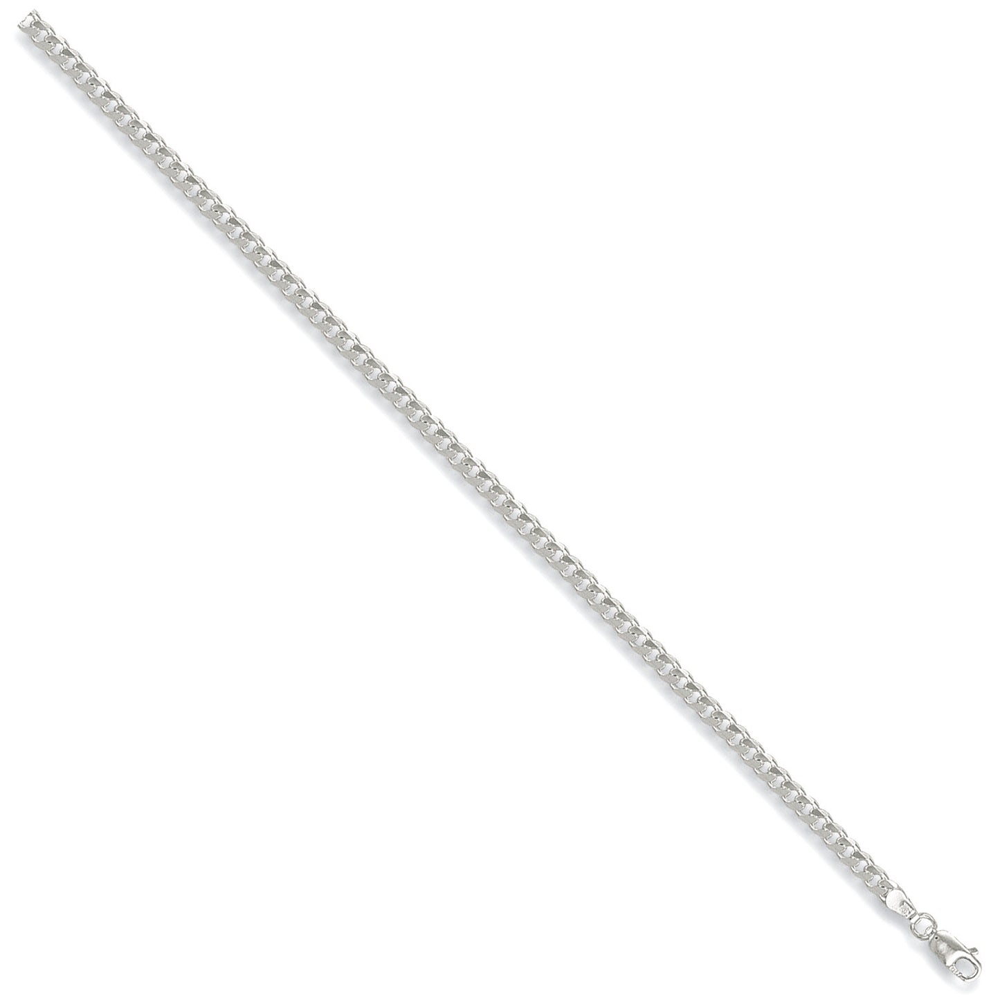 Silver 3.5mm Curb Chain - Silver