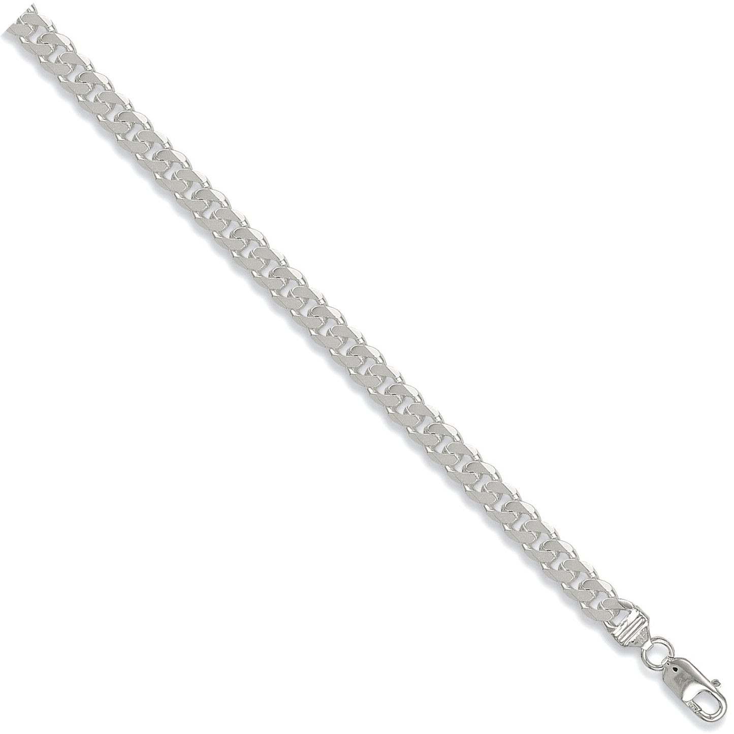 Silver 7.5mm Curb Chain - Silver