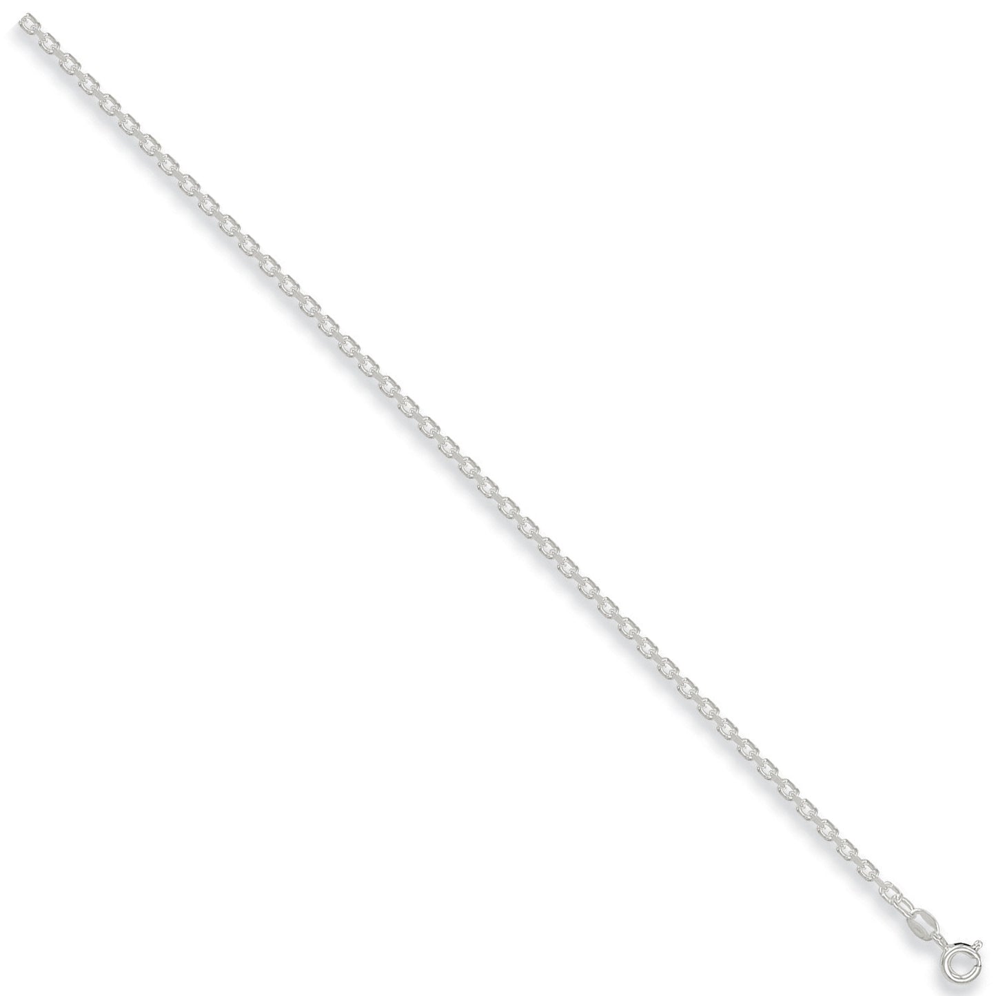 Silver 2.7mm Diamond Cut Belcher Chain - Silver
