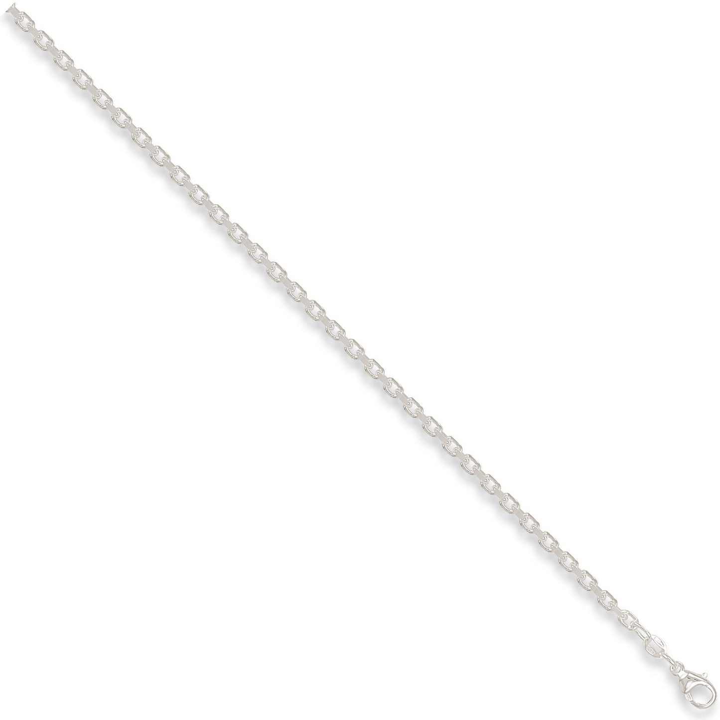 Silver 3.2mm Diamond Cut Belcher Chain - Silver