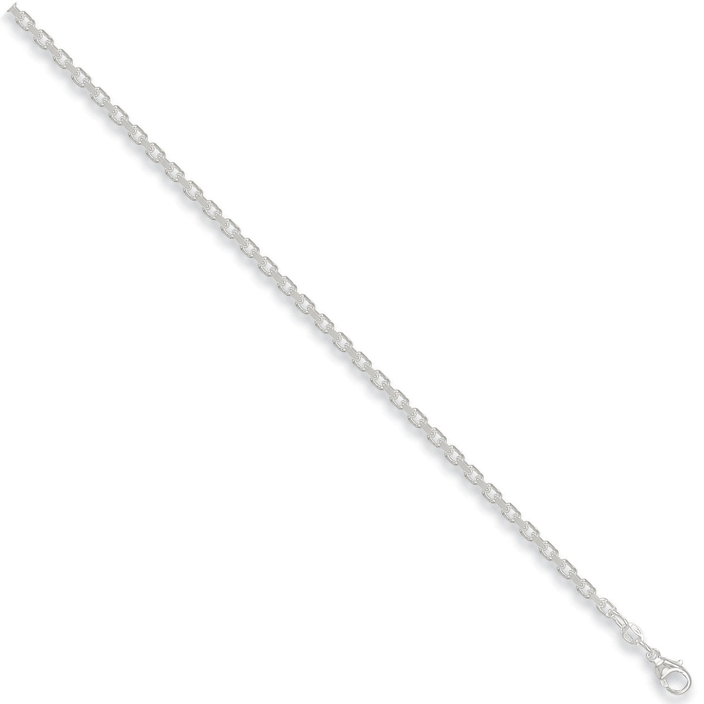 Silver 4.8mm Diamond Cut Belcher Chain - Silver