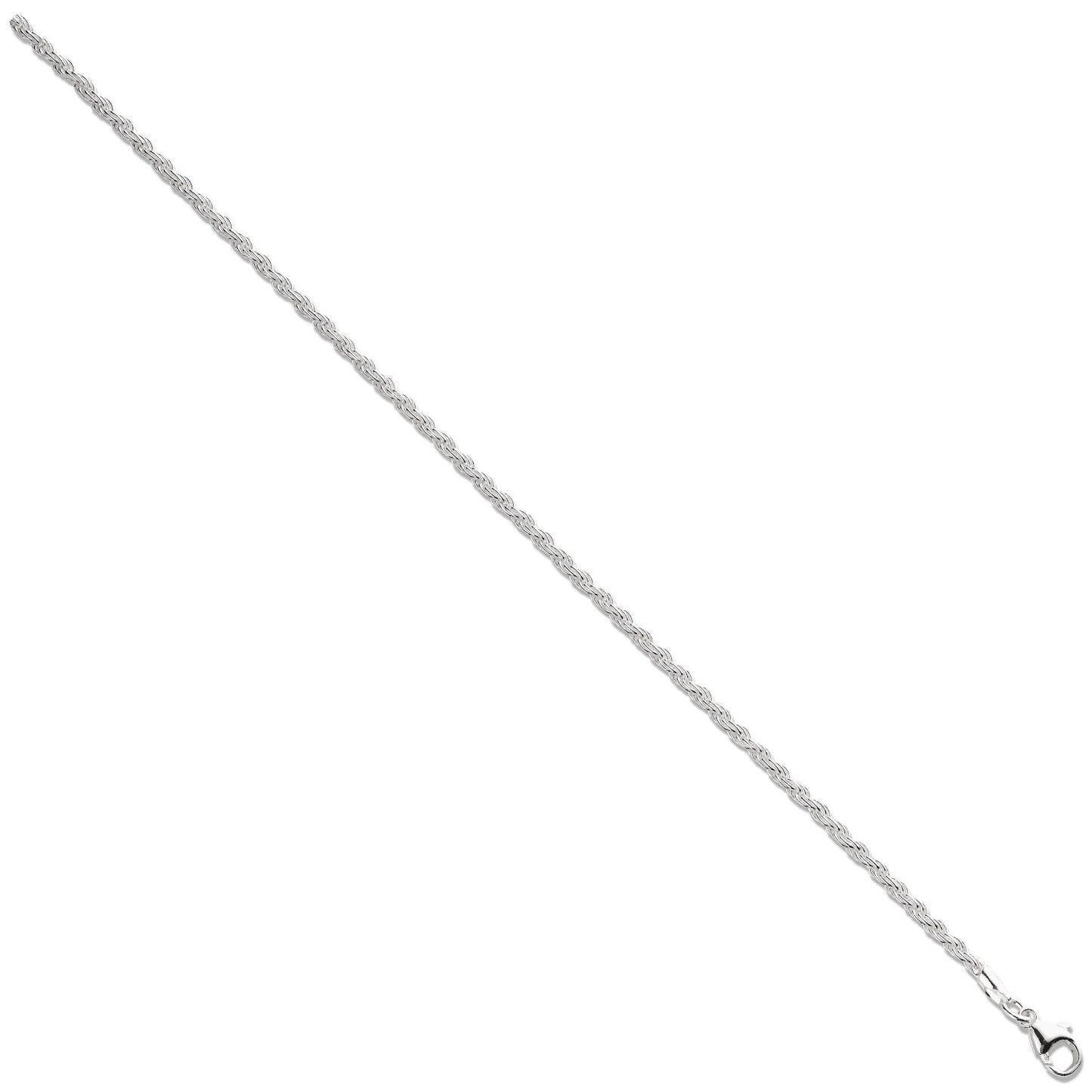 Silver 2.5mm Rope Chain - Silver