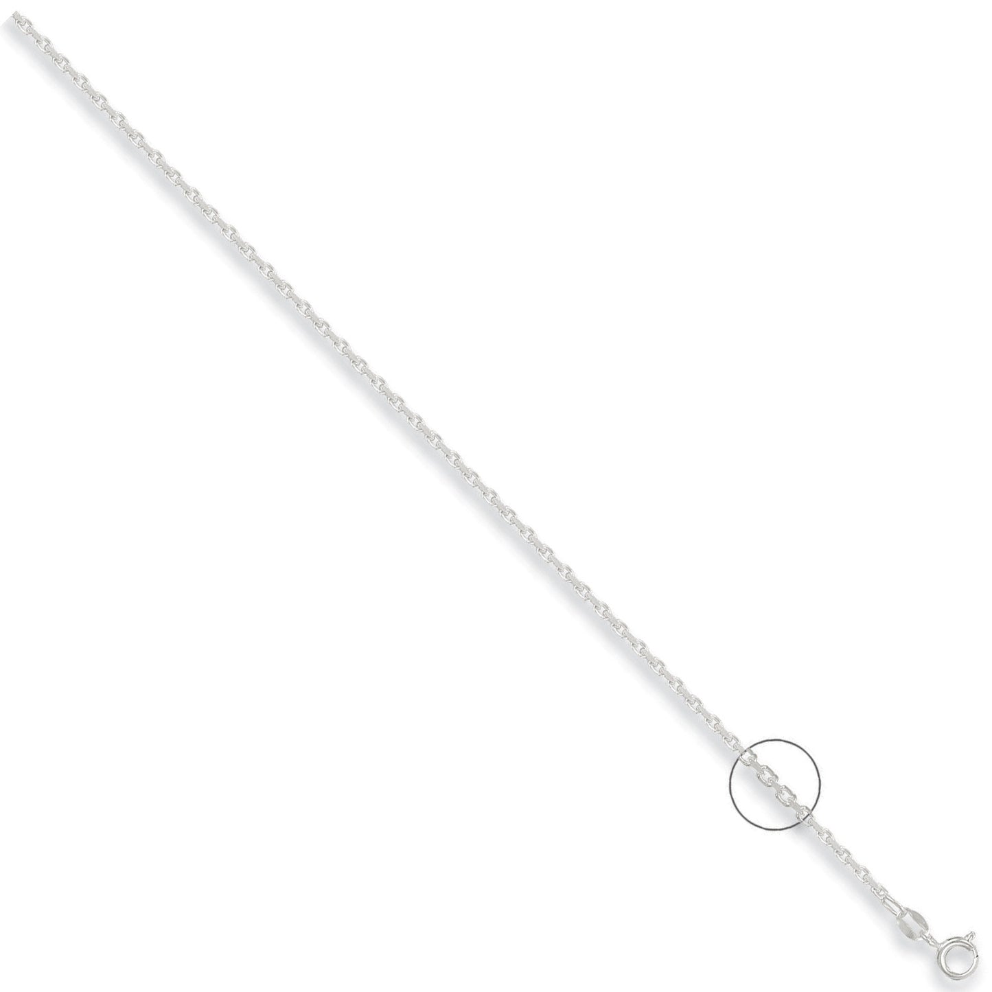 Silver 2.2mm Diamond Cut Belcher Chain - Silver