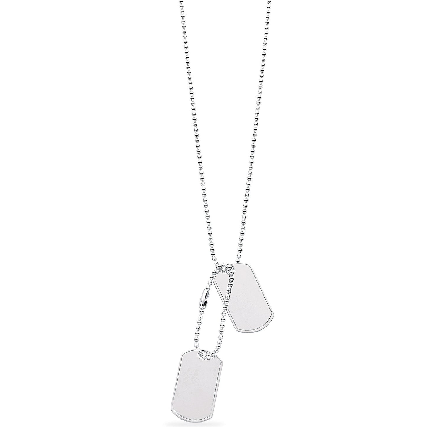 Silver Dog Tags 20" Chain - Silver