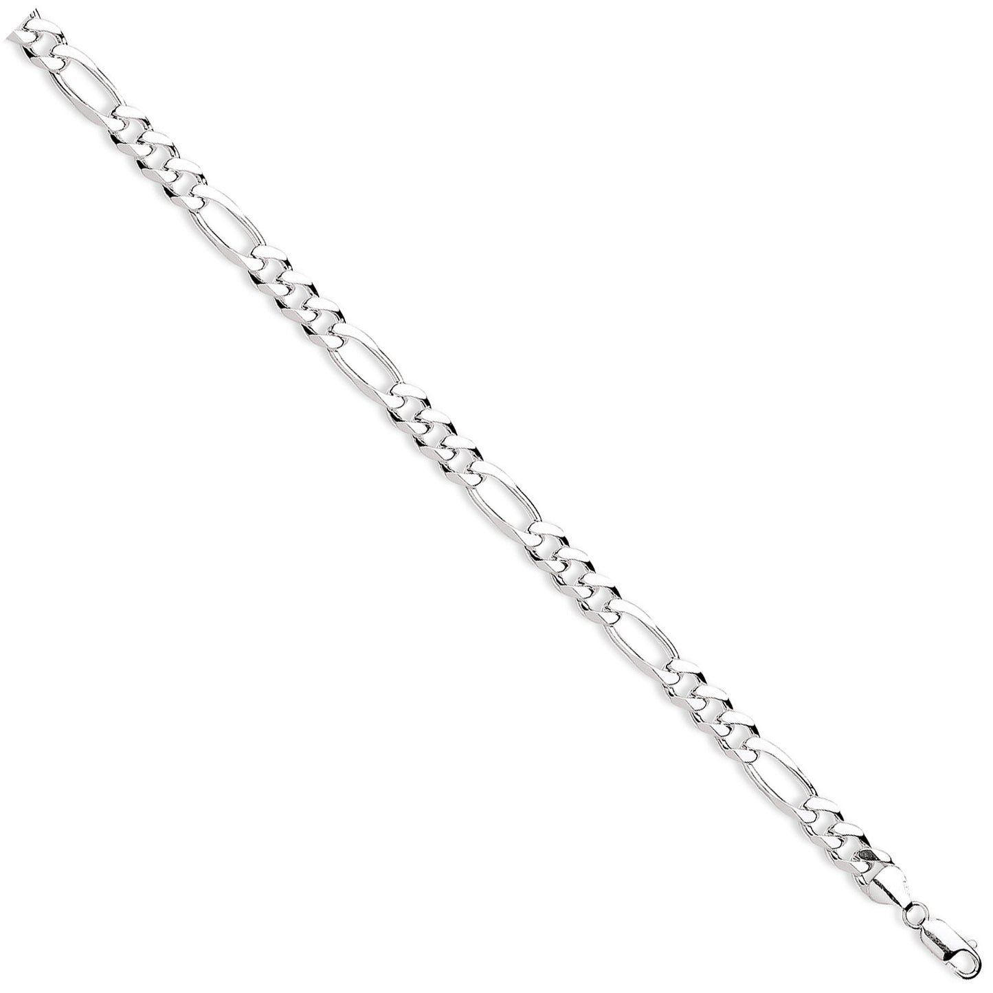 Silver 8mm Figaro Chains/Bracelets - Silver