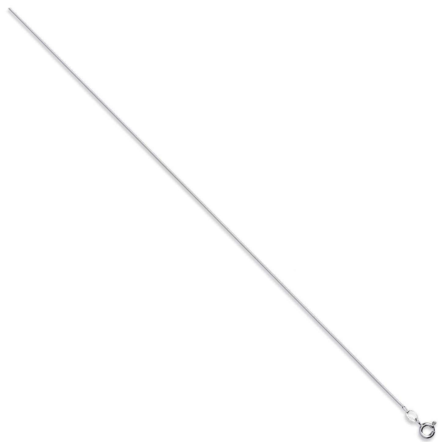 Silver 1mm Snake Chain - Silver