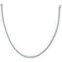 Silver Graduated Cubic Zirconia Tennis Collarette 17"