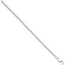 Silver 4.3mm Hollow Rope Chain/Bracelet