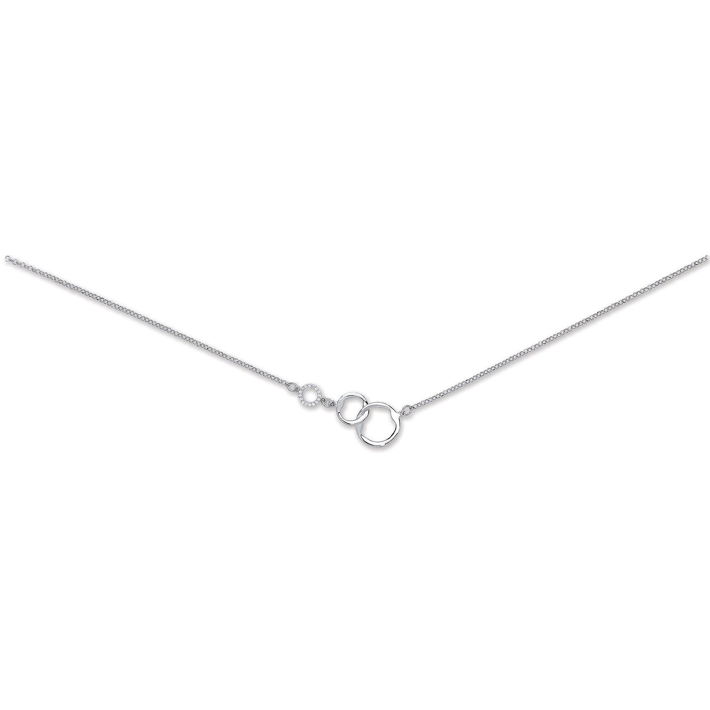 Silver Interlocking Circle Link Chain - Silver