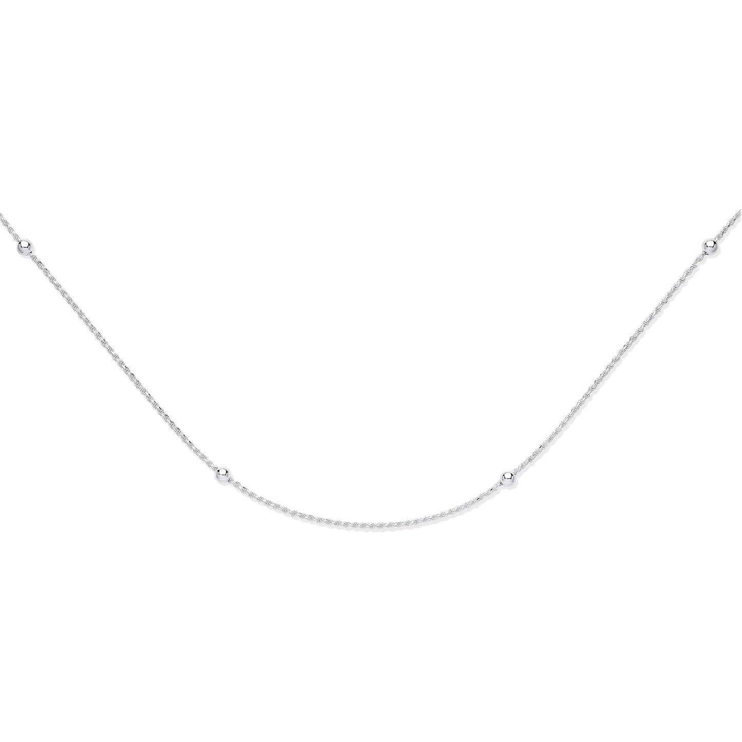 Silver Rope with Balls Chain - Silver