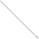 Silver 4mm Double Link Curb