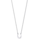 Silver Lucky Horseshoe Necklace 16"