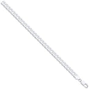 Silver 8mm Economy Flat Curb Chain