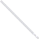 Silver 8.5mm Economy Flat Curb Chain