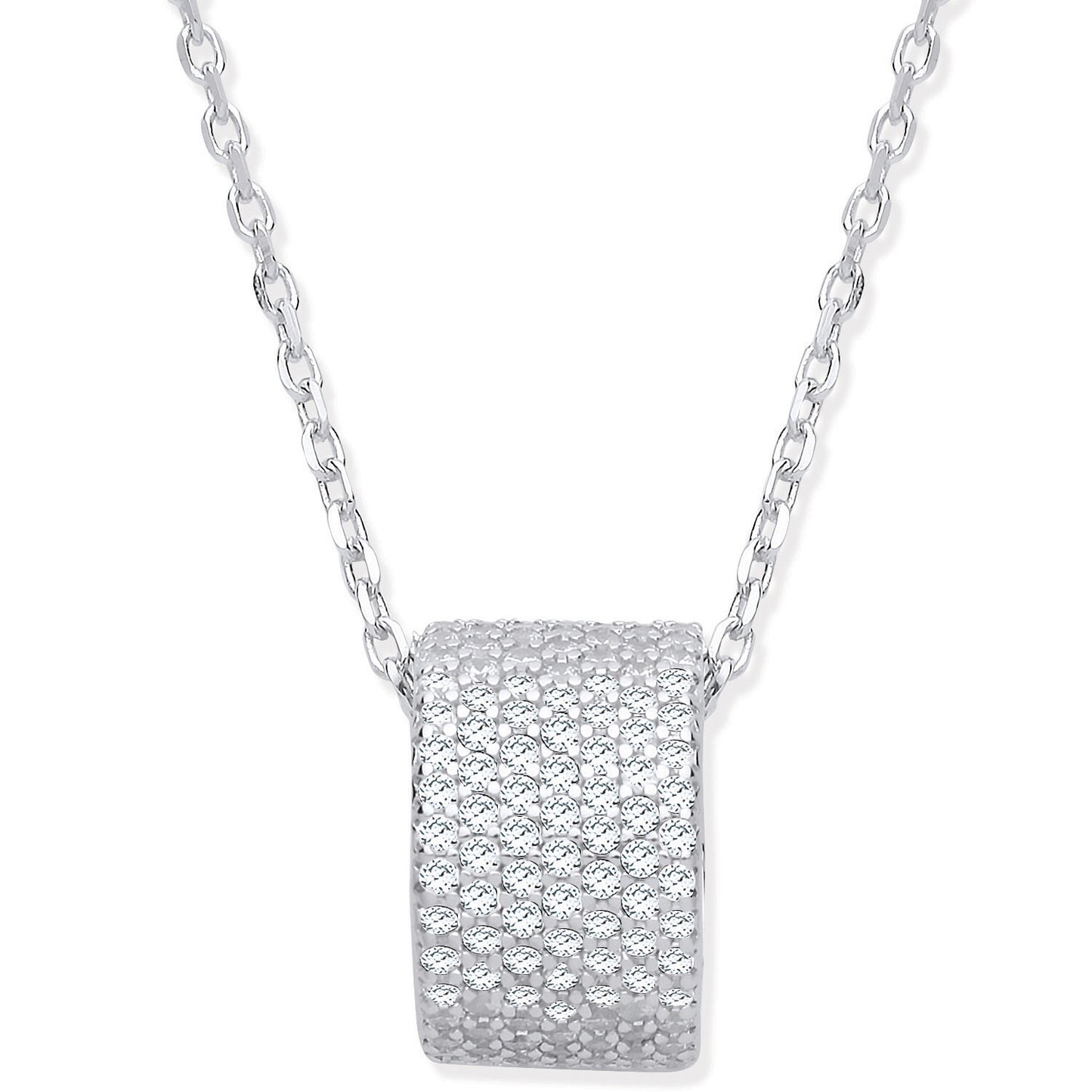 Silver Little Full ET Cubic Zirconia Ring on a 16" Chain - Silver