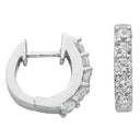 Silver Cubic Zirconia Huggies