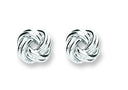 Silver Knot Stud Earrings