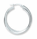 Silver Double Hoop Earrings