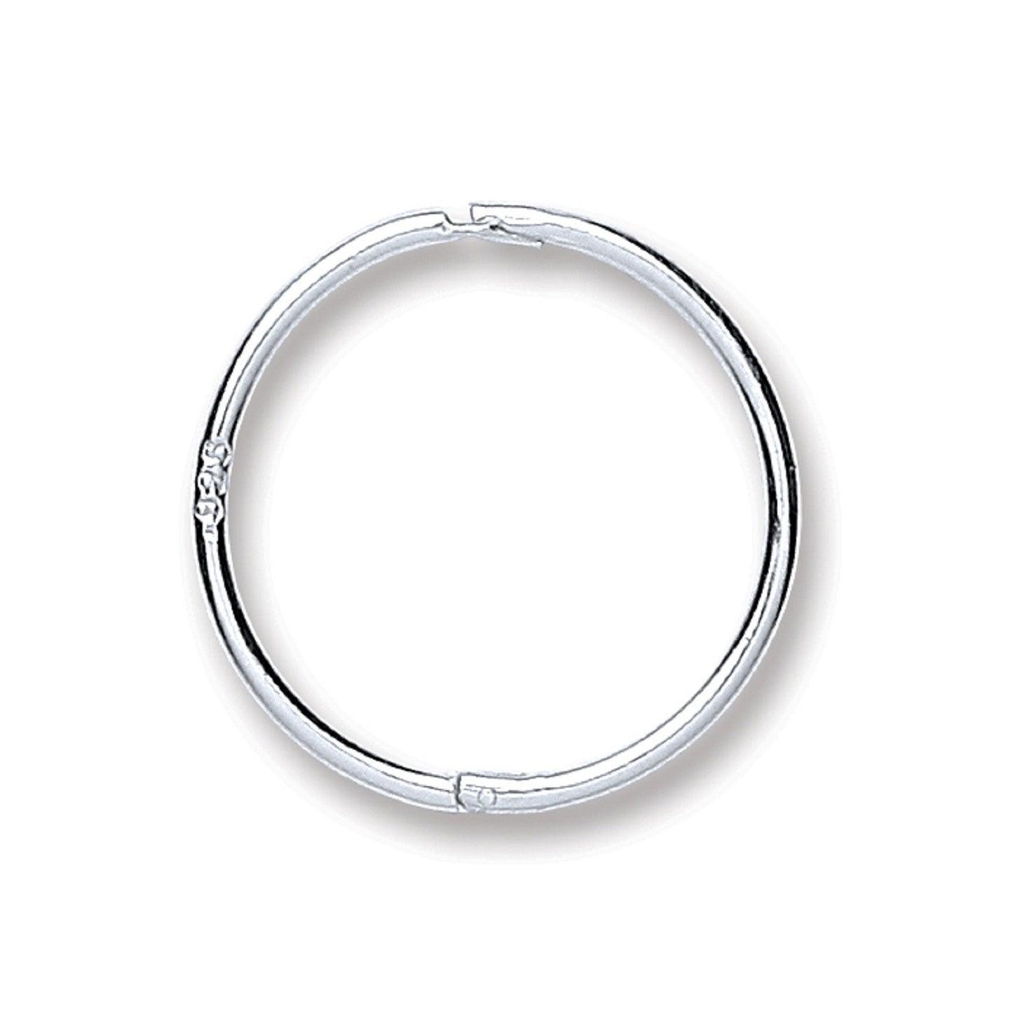 Silver 14mm Plain Hinged Sleepers - Silver