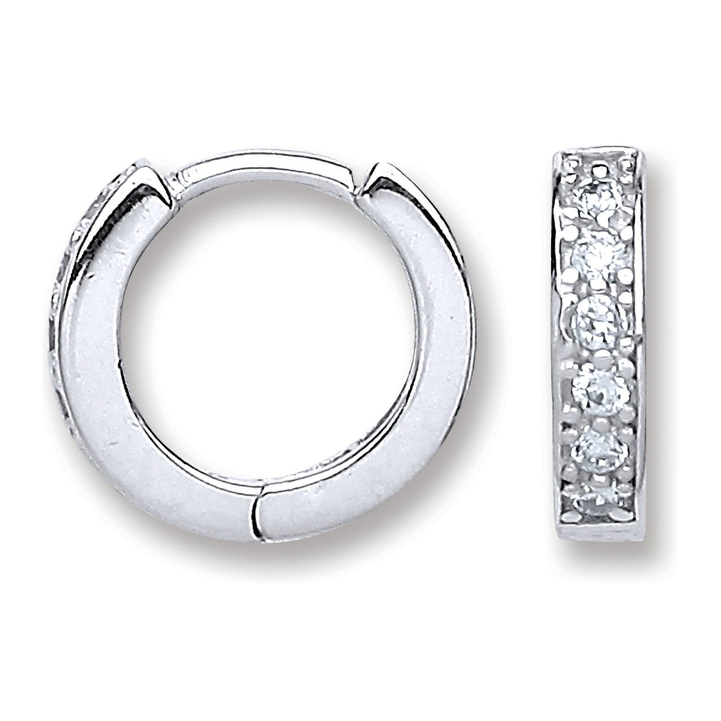 Silver Baby Huggies Earrings - Silver