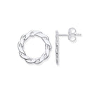 Silver Infinity Link, Circle Stud Earrings