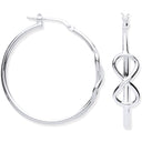 Silver Infinity 34mm Hoop Earrings