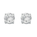 Silver Claw Set Cubic Zirconia 10mm Stud Earrings