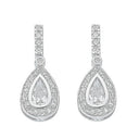 Silver Fancy Cubic Zirconia Drops