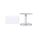 Silver Plain Rectangle Cufflinks