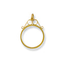 Yellow Gold 1/10 Scroll Top Sovereign Pendant