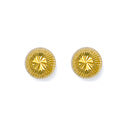 9ct Yellow Gold 8mm D/C Studs