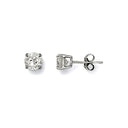 White Gold 5mm Claw Set Cubic Zirconia Studs