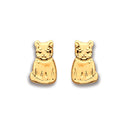 9ct Yellow Gold Cat Studs