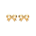 9ct Yellow Gold Bow Studs
