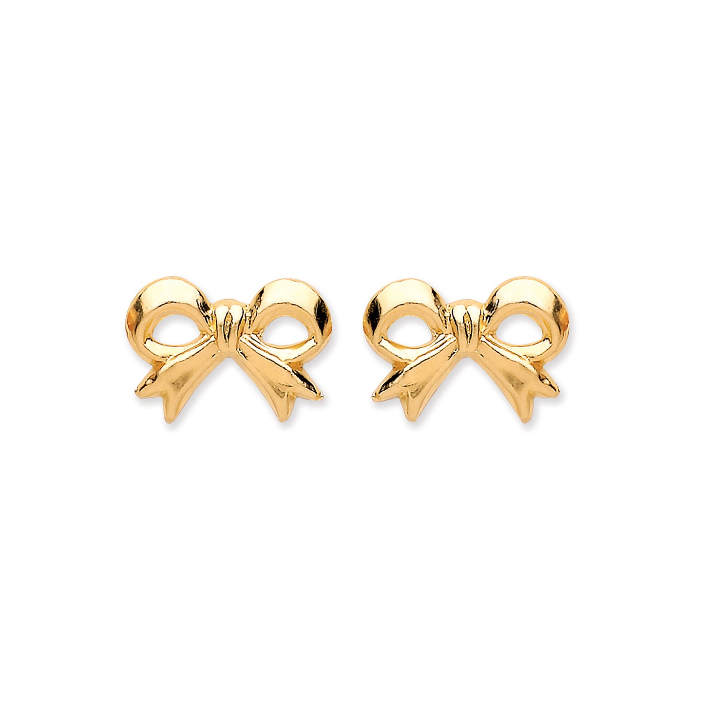 9ct Yellow Gold Bow Studs - 9ct Gold