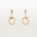 Belle Vante Juste un Clou Double Hoop Earrings Diamonds Yellow Gold