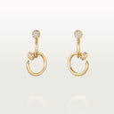 Belle Vante Juste un Clou Earrings Double Diamonds Yellow Gold