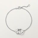 Belle Vante LOVE Bracelet on Chain White Gold 16-18cm Adjustable