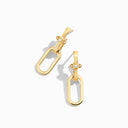 Small Yellow Gold Diamond Drop Earrings