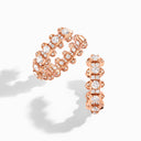 Full Diamond Hoop Earrings Rose Gold