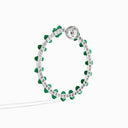 Tip-Top Diamond Halo Earrings White Gold Sea Blue Chalcedony
