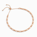 Tip-Top Link Gold Collar Necklace Rose Gold Diamond