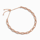 Tip-Top Link Full Diamond Collar Necklace Rose Gold Diamond