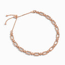 Tip-Top Link Full Diamond Collar Necklace Rose Gold Diamond